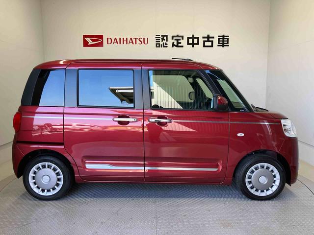 ムーヴキャンバス 中古車 セオリーＧターボスマートアシスト搭載　後席両側電動スライドドア　バックカメラ付き　オートエアコン　オートライト　キーフリー　アイドリングストップ　ＡＢＳ　電動ドアミラー