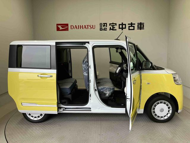 ムーヴキャンバスストライプスGスマートアシスト搭載 後席両側電動スライドドア バックカメラ付き オートエアコン オートライト キーフリー アイドリングストップ ABS 電動ドアミラー(熊本県)の中古車