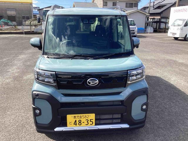 タントファンクロスインパネシフト プッシュスタートスイッチ 電子カードキー 電動パーキングブレーキ カーナビ 衝突軽減システム 両側オートドア レーンキープアシスト ABS アルミホイール(鹿児島県)の中古車