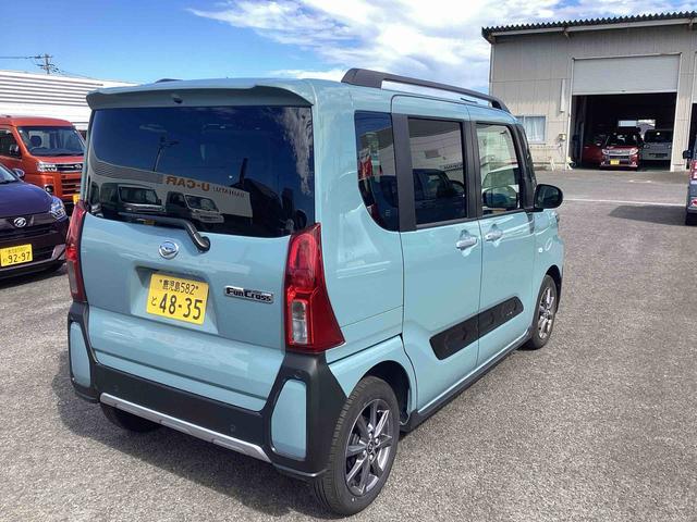 タントファンクロスインパネシフト プッシュスタートスイッチ 電子カードキー 電動パーキングブレーキ カーナビ 衝突軽減システム 両側オートドア レーンキープアシスト ABS アルミホイール(鹿児島県)の中古車