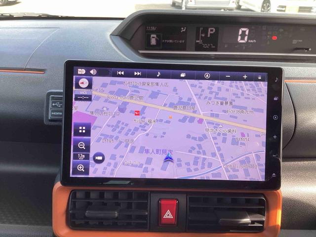 タントファンクロスインパネシフト プッシュスタートスイッチ 電子カードキー 電動パーキングブレーキ カーナビ 衝突軽減システム 両側オートドア レーンキープアシスト ABS アルミホイール(鹿児島県)の中古車