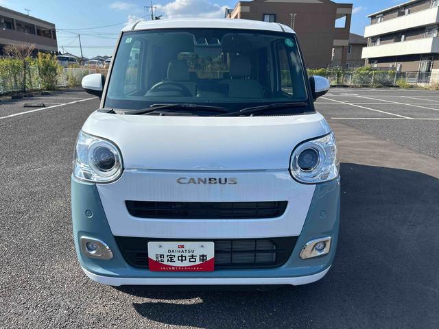 ムーヴキャンバスストライプスGインパネシフト プッシュスタートスイッチ 電子カードキー 電動パーキングブレーキ ディスプレイオーディオ フォグランプ オートハイビーム 車線逸脱警報 エマージェンシーブレーキ 両Pドア ABS(鹿児島県)の中古車