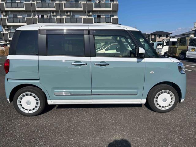 ムーヴキャンバスストライプスGインパネシフト プッシュスタートスイッチ 電子カードキー 電動パーキングブレーキ ディスプレイオーディオ フォグランプ オートハイビーム 車線逸脱警報 エマージェンシーブレーキ 両Pドア ABS(鹿児島県)の中古車