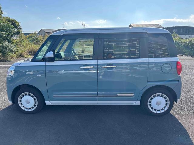 ムーヴキャンバスストライプスGインパネシフト プッシュスタートスイッチ 電子カードキー 電動パーキングブレーキ ディスプレイオーディオ フォグランプ オートハイビーム 車線逸脱警報 エマージェンシーブレーキ 両Pドア ABS(鹿児島県)の中古車