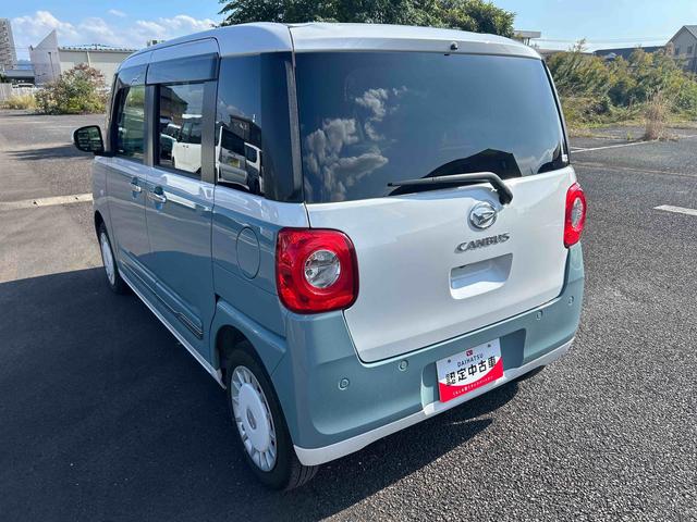 ムーヴキャンバスストライプスGインパネシフト プッシュスタートスイッチ 電子カードキー 電動パーキングブレーキ ディスプレイオーディオ フォグランプ オートハイビーム 車線逸脱警報 エマージェンシーブレーキ 両Pドア ABS(鹿児島県)の中古車