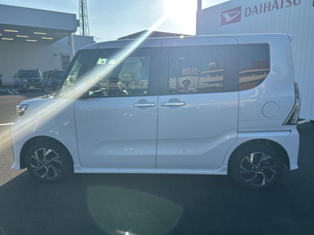 タントカスタムＸインパネシフト　プッシュスタートスイッチ　電子カードキー　電動パーキングブレーキ　カーナビ　バックモニター　ＡＴハイビーム　ＡＢＳ付　両側パワースライドドア　アルミホイール　衝突被害軽減システム（鹿児島県）の中古車