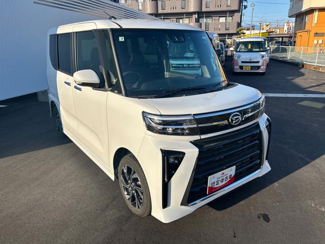 タントカスタムＸインパネシフト　プッシュスタートスイッチ　電子カードキー　電動パーキングブレーキ　カーナビ　バックモニター　ＡＴハイビーム　ＡＢＳ付　両側パワースライドドア　アルミホイール　衝突被害軽減システム（鹿児島県）の中古車