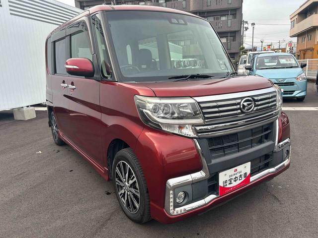 タントカスタムＸ　トップエディションＳＡIII７インチ純正カーナビ　バックカメラ　ＥＴＣ　両側スライドドア（片側電動）　ＬＥＤヘッドライト＆フォグランプ　オートライト　プッシュボタンスタート　電動格納ドアミラー　衝突回避支援システム（鹿児島県）の中古車