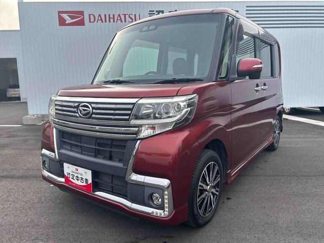 タントカスタムＸ　トップエディションＳＡIII７インチ純正カーナビ　バックカメラ　ＥＴＣ　両側スライドドア（片側電動）　ＬＥＤヘッドライト＆フォグランプ　オートライト　プッシュボタンスタート　電動格納ドアミラー　衝突回避支援システム（鹿児島県）の中古車