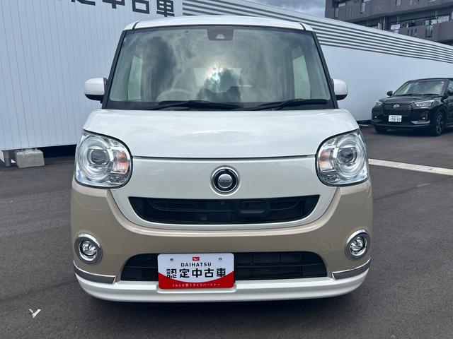 ムーヴキャンバスＧメイクアップ　ＳＡII社外カーナビ　パノラマモニター　ＥＴＣ車載器　両側電動スライドドア　プッシュボタンスタート　ＬＥＤヘッドライト　オートライト　ベンチシート　運転席シートリフト　シートヒーター　衝突回避支援システム（鹿児島県）の中古車
