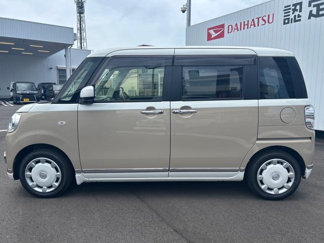ムーヴキャンバスＧメイクアップ　ＳＡII社外カーナビ　パノラマモニター　ＥＴＣ車載器　両側電動スライドドア　プッシュボタンスタート　ＬＥＤヘッドライト　オートライト　ベンチシート　運転席シートリフト　シートヒーター　衝突回避支援システム（鹿児島県）の中古車