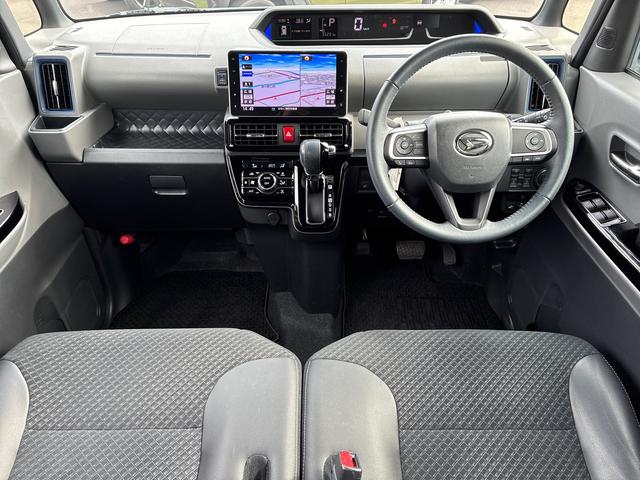 タントカスタムＲＳセレクション９インチ純正カーナビ　バックカメラ　ＥＴＣ　両側電動スライドドア　全車速追従型オートクルーズ　助手席ロングスライド機構　コーナーセンサー　ＬＥＤヘッドライト　シートヒーター　衝突回避支援システム（鹿児島県）の中古車