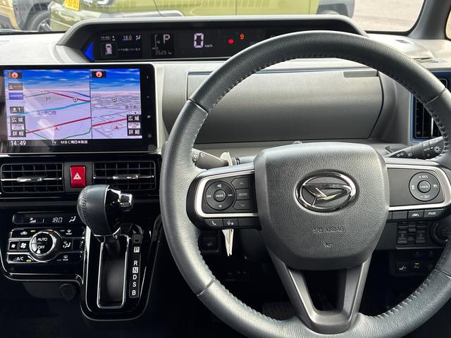 タントカスタムＲＳセレクション９インチ純正カーナビ　バックカメラ　ＥＴＣ　両側電動スライドドア　全車速追従型オートクルーズ　助手席ロングスライド機構　コーナーセンサー　ＬＥＤヘッドライト　シートヒーター　衝突回避支援システム（鹿児島県）の中古車