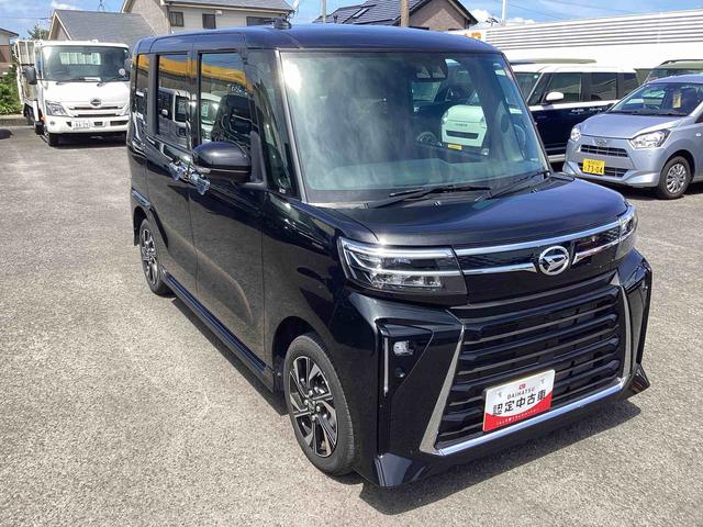 タントカスタムＸインパネシフト　プッシュスタートスイッチ　電子カードキー　電動パーキングブレーキ　車線逸脱警報装置　両側スライドドア　ＡＢＳ付　ＡＷ（鹿児島県）の中古車