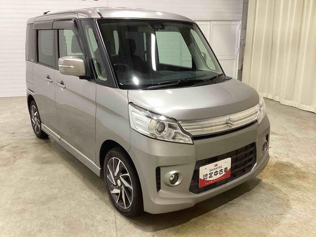 スペーシアカスタムＴＳターボ車　インパネシフト　プッシュスタートスイッチ　電子カードキー　両側スライドドア　アルミホイール　カーナビ　オートエアコン（鹿児島県）の中古車