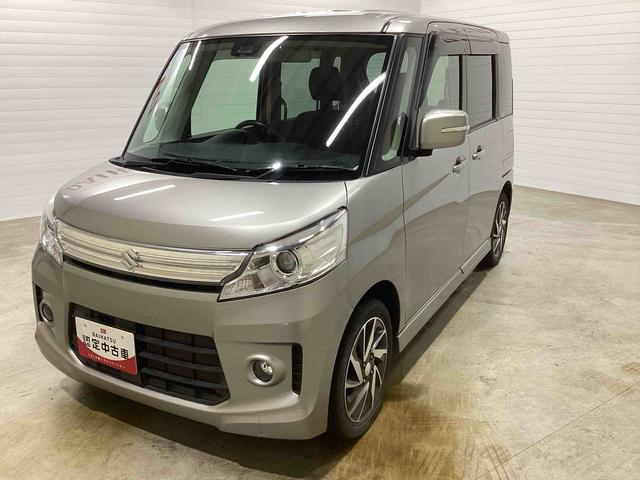 スペーシアカスタムＴＳターボ車　インパネシフト　プッシュスタートスイッチ　電子カードキー　両側スライドドア　アルミホイール　カーナビ　オートエアコン（鹿児島県）の中古車