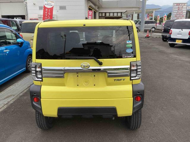 タフトGターボターボ車 インパネシフト プッシュスタートスイッチ 電子カードキー 電動パーキングブレーキ カーナビ 誤発進抑制装置 アルミホイール オートハイビーム ABS ガラスルーフ(鹿児島県)の中古車