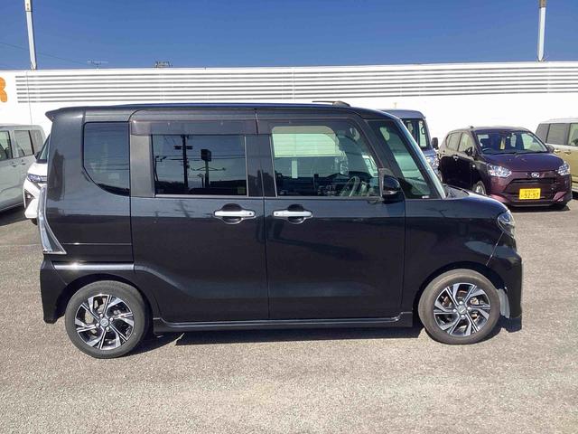 タントカスタムＸインパネシフト　プッシュスタートスイッチ　電子カードキー　電動スライドドア　衝突軽減ブレーキ　車線逸脱防止　アルミホイール　ＡＢＳ　カーナビ（鹿児島県）の中古車