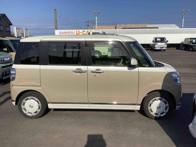 ムーヴキャンバスXメイクアップリミテッド SAIIIインパネシフト プッシュスタートスイッチ 電子カードキー 衝突被害軽減システム 車線逸脱警告 ABS 電動スライドドア オートエアコン(鹿児島県)の中古車