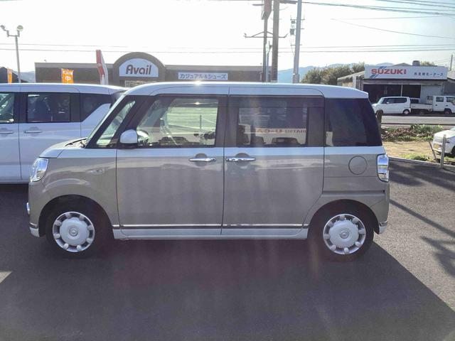 ムーヴキャンバスXメイクアップリミテッド SAIIIインパネシフト プッシュスタートスイッチ 電子カードキー 衝突被害軽減システム 車線逸脱警告 ABS 電動スライドドア オートエアコン(鹿児島県)の中古車