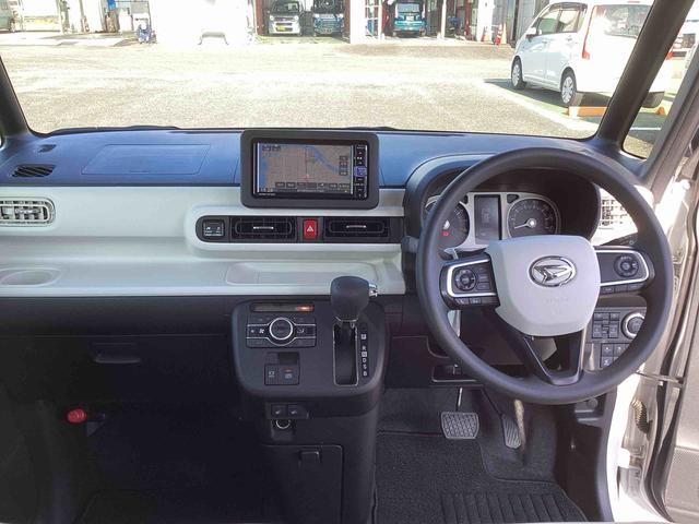 ムーヴキャンバスストライプスGターボターボ車 インパネシフト プッシュスタートスイッチ 電子カードキー 電動パーキングブレーキ 両側電動スライドドア カーナビ 衝突回避支援装置 車線逸脱警告 オートマチックハイビーム ABS(鹿児島県)の中古車