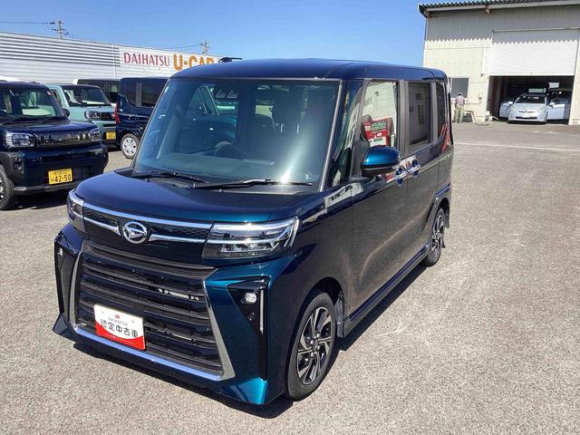 タントカスタムＸインパネシフト　プッシュスタートスイッチ　電子カードキー　電動パーキングブレーキ　両側電動スライドドア　レーンキープアシスト　オートマチックハイビーム　前後ブレーキサポート　ＡＢＳ　アルミホイール（鹿児島県）の中古車