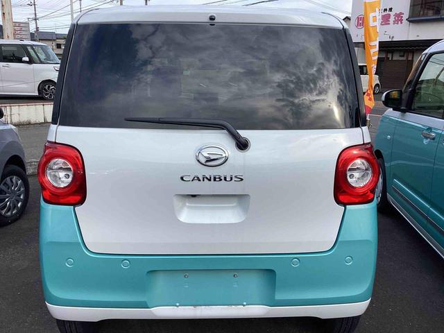 ムーヴキャンバスストライプスＧインパネシフト　プッシュスタートスイッチ　電子カードキー　電動パーキングブレーキ　軽減ブレーキ　レーンキープ　ＡＢＳ（鹿児島県）の中古車
