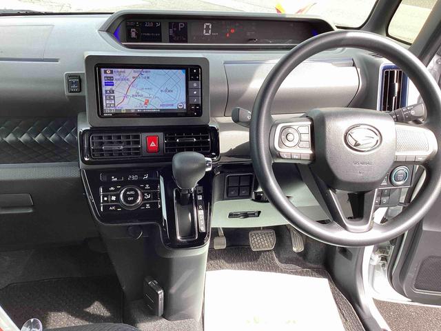 タントカスタムＸインパネシフト　プッシュスタートスイッチ　電子カードキー　カーナビ　ドラレコ　ＥＴＣ　衝突軽減Ｂ　車線逸脱警報装置　ＡＢＳ付　両側スライドドア（鹿児島県）の中古車
