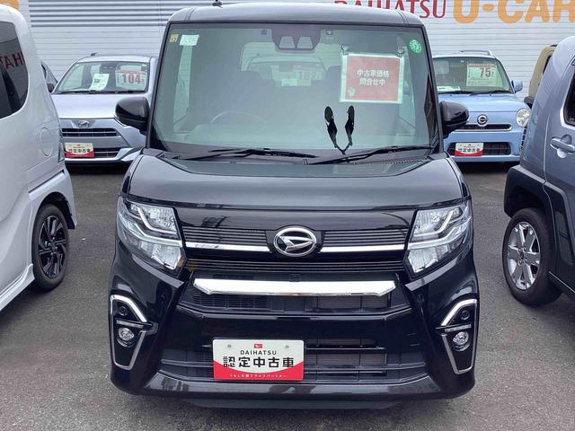 タントカスタムＸインパネシフト　プッシュスタートスイッチ　カーナビ　電子カードキー　衝突軽減Ｂ　車線逸脱警報装置　ＡＢＳ付（鹿児島県）の中古車