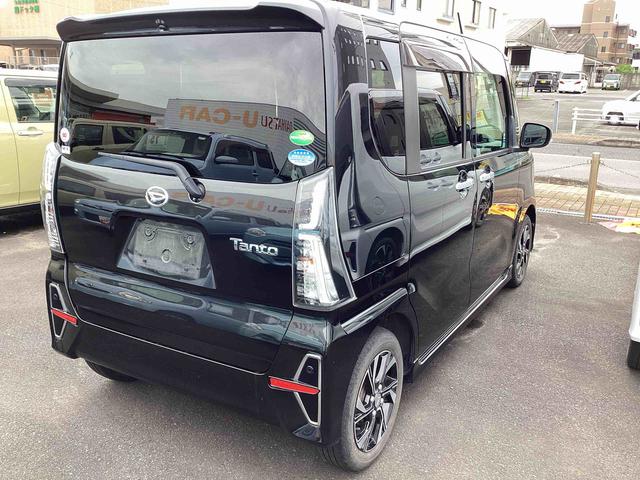 タントカスタムＸインパネシフト　プッシュスタートスイッチ　カーナビ　電子カードキー　衝突軽減Ｂ　車線逸脱警報装置　ＡＢＳ付（鹿児島県）の中古車