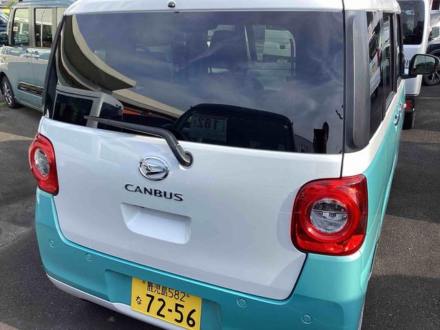 ムーヴキャンバスストライプスＧインパネシフト　プッシュスタートスイッチ　電子カードキー　電動パーキングブレーキ　追突軽減ブレーキ　車線逸脱警告　両側スライドドア　ＡＢＳ（鹿児島県）の中古車