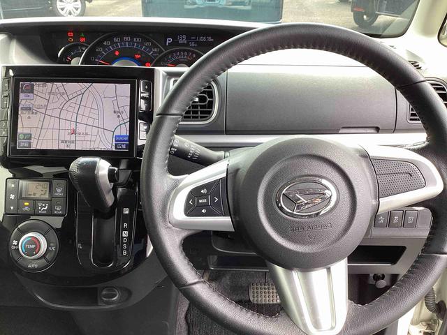 タントカスタムＲＳ　トップエディションＳＡタ−ボ　インパネシフト　プッシュスタートスイッチ　電子カードキー　ＡＢＳ　アルミホイール　カーナビゲーション　フォグランプ（鹿児島県）の中古車