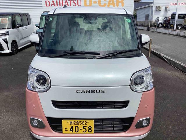 ムーヴキャンバスストライプスＧインパネシフト　プッシュスタートスイッチ　電子カードキー　電動パーキングブレーキ　カーナビ　ドラレコ　車線逸脱警報　オートハイビーム　両Ｐドア　エマージェンシーブレーキ　ＡＢＳ（鹿児島県）の中古車