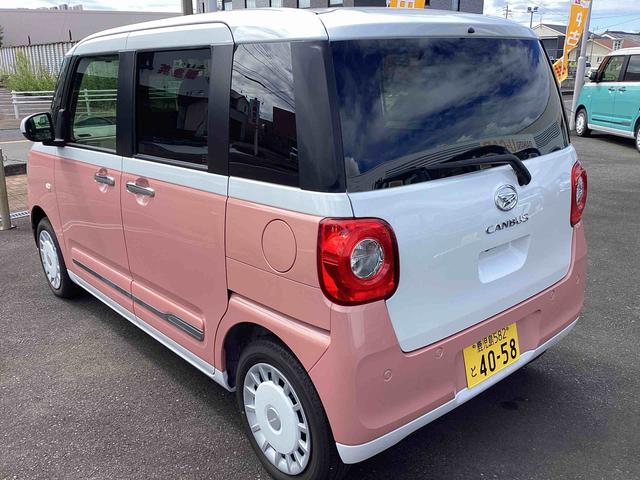 ムーヴキャンバスストライプスＧインパネシフト　プッシュスタートスイッチ　電子カードキー　電動パーキングブレーキ　カーナビ　ドラレコ　車線逸脱警報　オートハイビーム　両Ｐドア　エマージェンシーブレーキ　ＡＢＳ（鹿児島県）の中古車