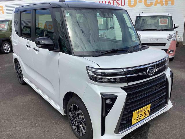 タントカスタムＸインパネシフト　プッシュスタートスイッチ　電子カードキー　電動パーキングブレーキ　ディスプレイオーディオ　衝突軽減ブレーキ　車線逸脱防止　両側パワースライドドア　アルミホイール（鹿児島県）の中古車