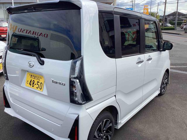 タントカスタムＸインパネシフト　プッシュスタートスイッチ　電子カードキー　電動パーキングブレーキ　ディスプレイオーディオ　衝突軽減ブレーキ　車線逸脱防止　両側パワースライドドア　アルミホイール（鹿児島県）の中古車