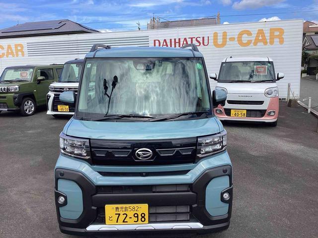タントファンクロスインパネシフト プッシュスタートスイッチ 電子カードキー 電動パーキングブレーキ ドラレコ 両側オートドア 衝突軽減システム レーンキープアシスト ABS アルミホイール(鹿児島県)の中古車