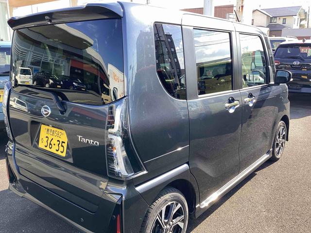 タントカスタムＸインパネシフト　プッシュスタートスイッチ　電子カードキー　電動パーキングブレーキ　シートヒーター　衝突軽減ブレーキ　車線逸脱防止　アルミホイール　ＡＢＳ（鹿児島県）の中古車