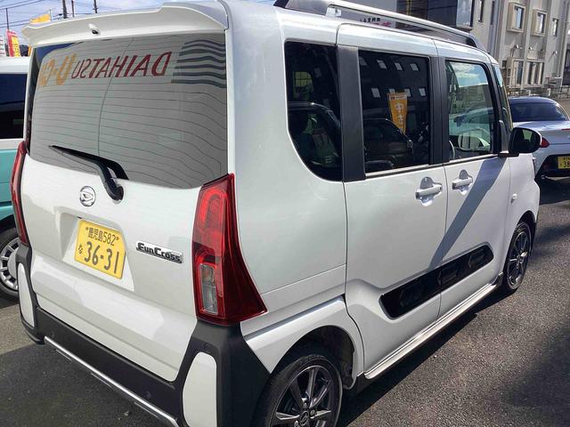 タントファンクロスインパネシフト　プッシュスタートスイッチ　電子カードキー　電動パーキングブレーキ　シートヒーター　衝突軽減システム　両側オートドア　レーンキープアシスト　ＡＢＳ　アルミホイール（鹿児島県）の中古車