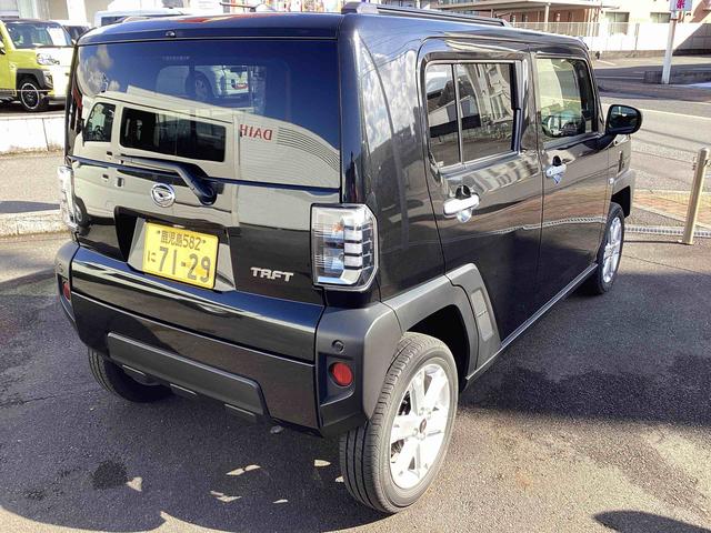 タフトGインパネシフト プッシュスタートスイッチ 電子カードキー 電動パーキングブレーキ ディスプレイオーディオ ガラスルーフ 車線逸脱防止 オートマチックハイビーム ABS アルミホイール(鹿児島県)の中古車