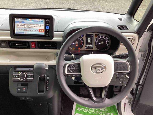 ムーヴキャンバスストライプスＧインパネシフト　プッシュスタートスイッチ　電子カードキー　電動パーキングブレーキ　衝突被害軽減　車線逸脱　オートハイビーム　両側パワースライドドア（鹿児島県）の中古車