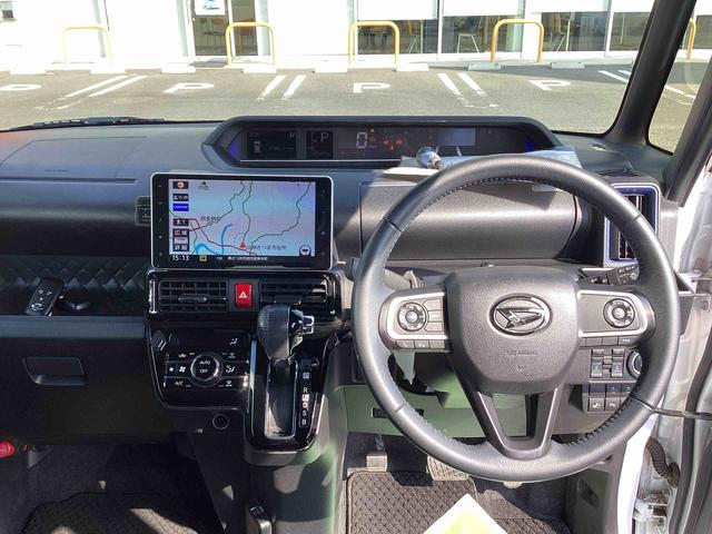 タントカスタムＲＳスタイルセレクションターボ車　インパネシフト　プッシュスタートスイッチ　電子カードキー　カーナビ　バックモニター　両側電動スライドドア　衝突軽減ブレーキ　　ＥＴＣ　オートハイビーム　レーンキープアシスト　アルミホイール（鹿児島県）の中古車