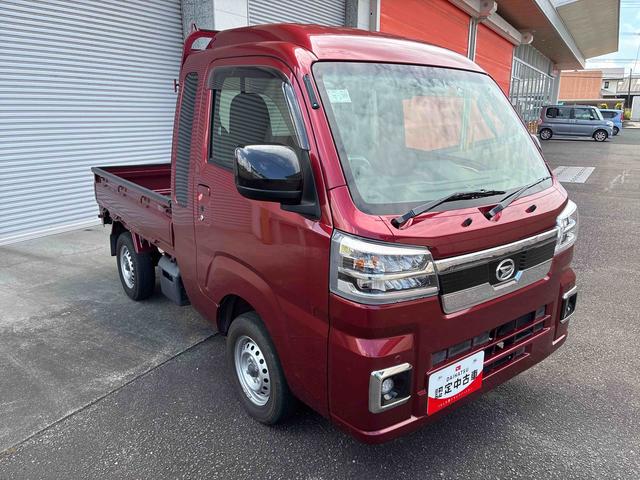 ハイゼットトラックジャンボエクストラパートタイム4WD フロアCVT車 プッシュスタートスイッチ レーンキープ ハイビームアシスト 緊急ブレーキ ABS 運転席助手席エアバッグ(鹿児島県)の中古車