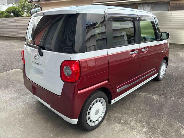 ムーヴキャンバスストライプスＧインパネシフト　プッシュスタートスイッチ　電子カードキー　電動パーキングブレーキ　両側電動スライドドア　ディスプレイオーディオ　バックモニター　車線逸脱警告　オートハイビーム　ＡＢＳ（鹿児島県）の中古車