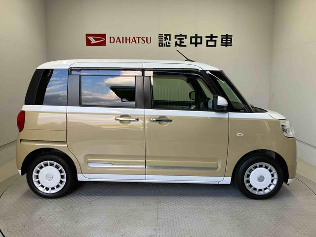 ムーヴキャンバス 中古車 ストライプスＧスマートアシスト搭載　後席両側電動スライドドア　パノラマモニター対応　オートエアコン　オートライト　キーフリー　アイドリングストップ　ＡＢＳ　電動ドアミラー
