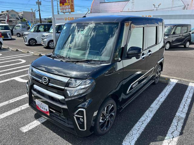 タントカスタムＸスタイルセレクションインパネシフト　プッシュスタートスイッチ　電子カードキー　衝突軽減ブレーキ　レーンキープアシスト　アルミホイール　ＡＢＳ　カーナビ　リアとサイドモニター（鹿児島県）の中古車