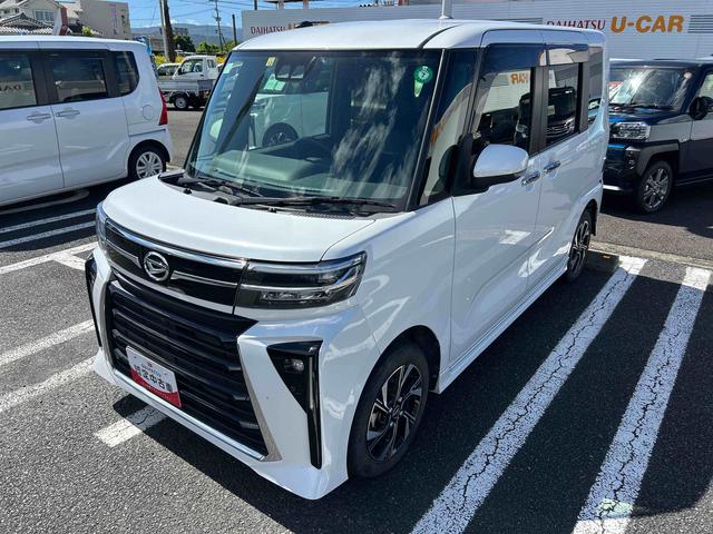 タントカスタムＸインパネシフト　プッシュスタートスイッチ　電子カードキー　カーナビ　バックモニター　両側スライドドア　アルミホイール　衝突被害軽減装置　車線逸脱警報（鹿児島県）の中古車