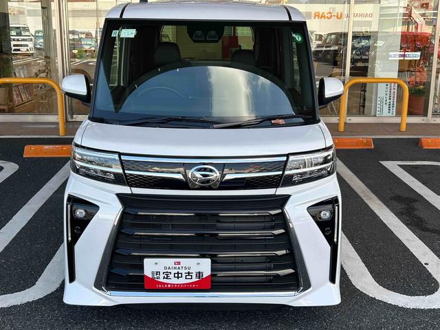 タントカスタムＸインパネシフト　プッシュスタートスイッチ　電子カードキー　電動パーキングブレーキ　ディスプレイオーディオ　バックモニター　衝突軽減ブレーキ　車線逸脱防止　アルミホイール　両側パワースライドドア　ＡＢＳ（鹿児島県）の中古車
