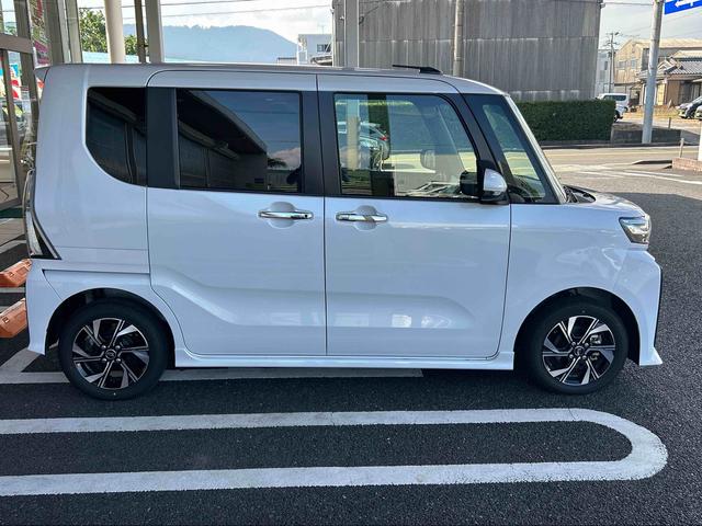 タントカスタムＸインパネシフト　プッシュスタートスイッチ　電子カードキー　電動パーキングブレーキ　ディスプレイオーディオ　バックモニター　衝突軽減ブレーキ　車線逸脱防止　アルミホイール　両側パワースライドドア　ＡＢＳ（鹿児島県）の中古車