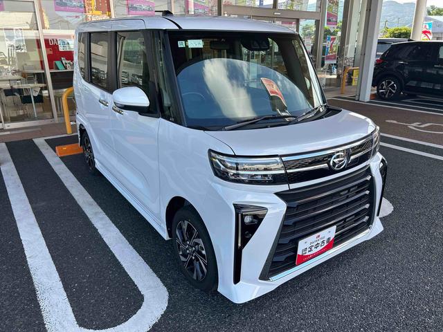 タントカスタムＸインパネシフト　プッシュスタートスイッチ　電子カードキー　電動パーキングブレーキ　ディスプレイオーディオ　バックモニター　衝突軽減ブレーキ　車線逸脱防止　アルミホイール　両側パワースライドドア　ＡＢＳ（鹿児島県）の中古車